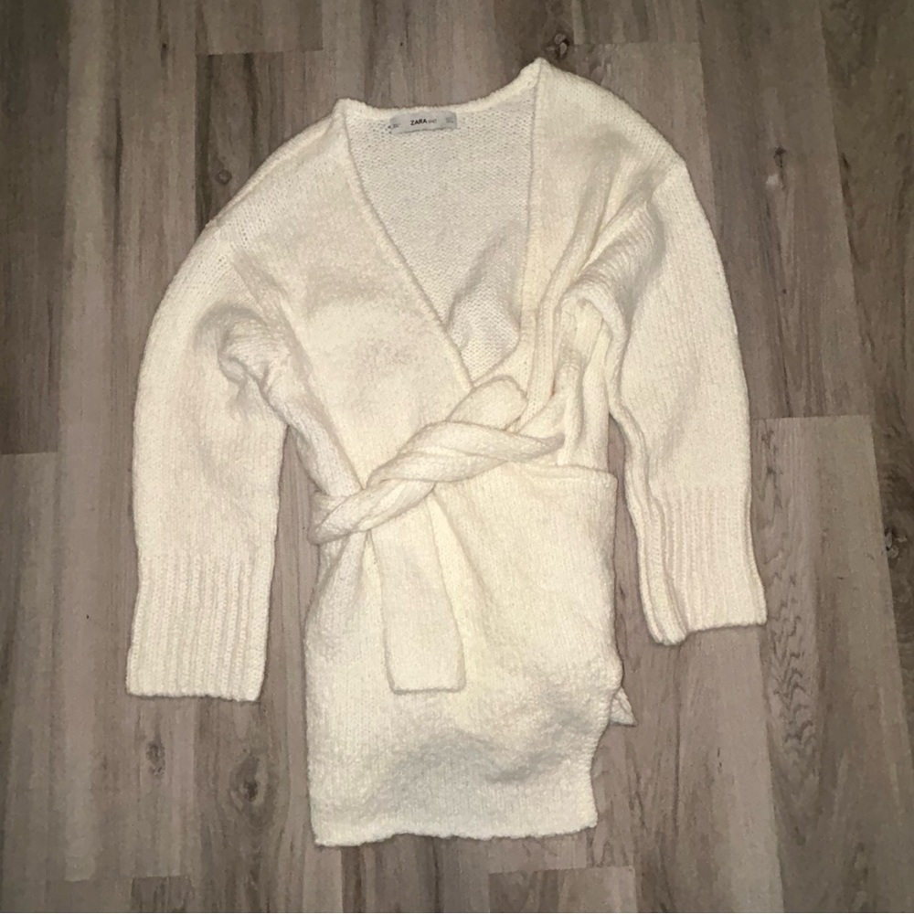 Zara Cream Wrap Cardigan